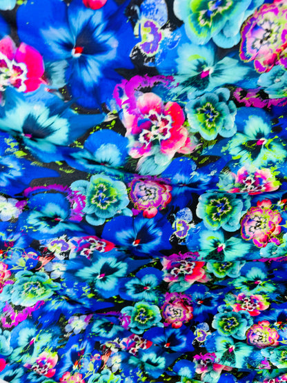 New Luxury floral design nylon spandex printed Italian quality 4-way stretch 58/60”