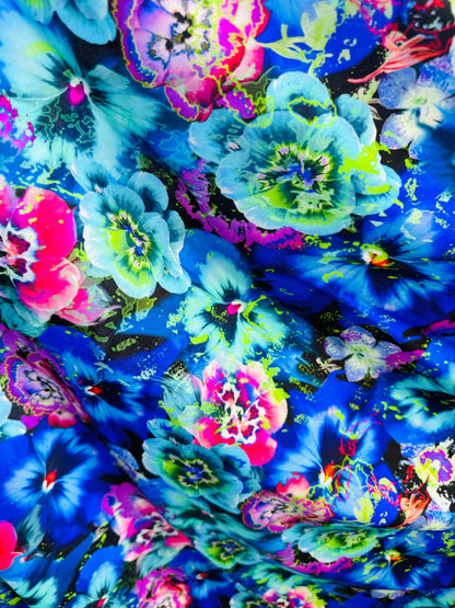 New Luxury floral design nylon spandex printed Italian quality 4-way stretch 58/60”