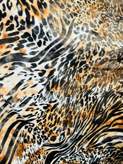 Wild Tiger design in great quality of stretch velvet 4-way 58/60” High quality fabrics by AlexLAFabrics