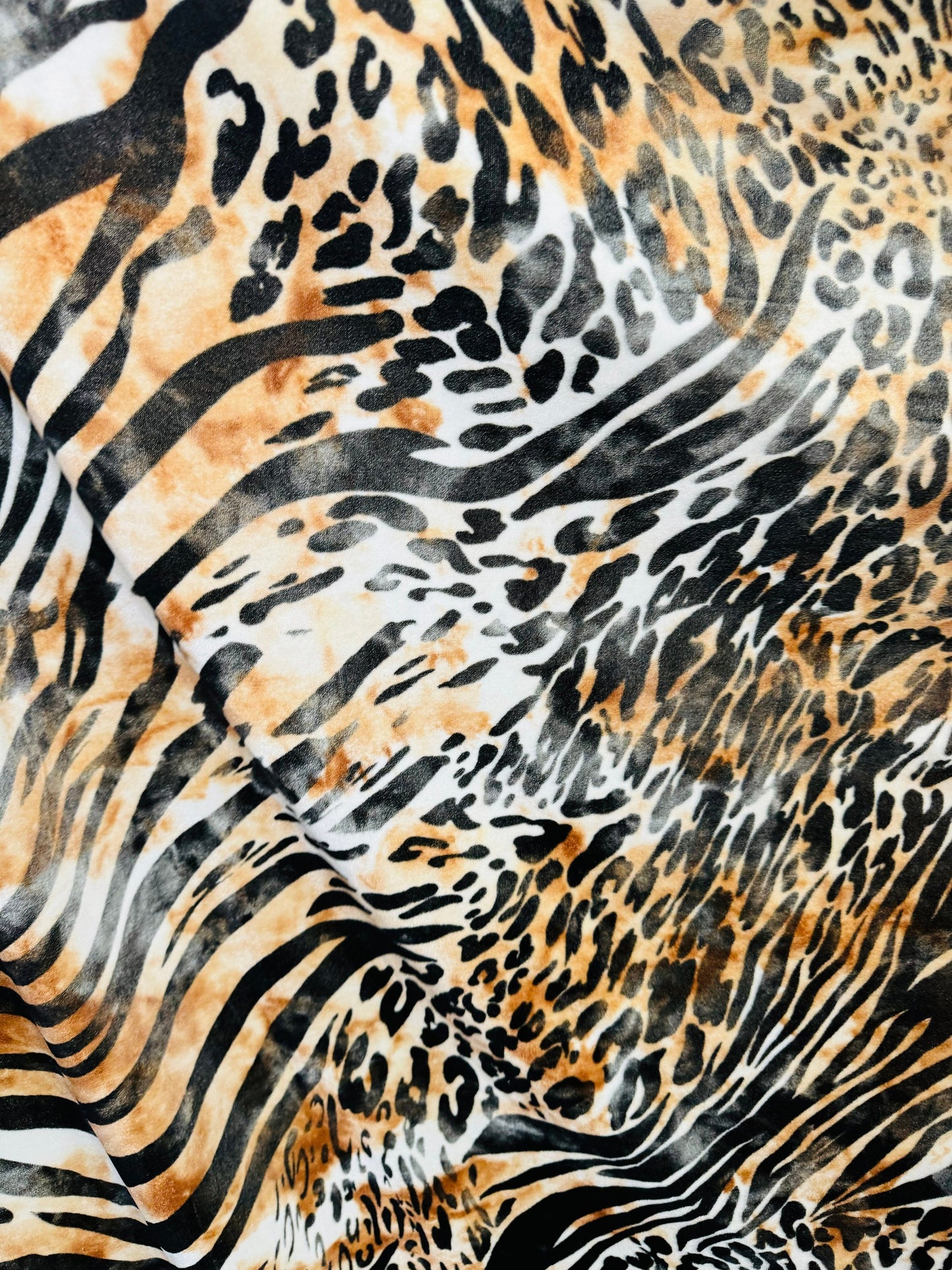 Wild Tiger design in great quality of stretch velvet 4-way 58/60” High quality fabrics by AlexLAFabrics