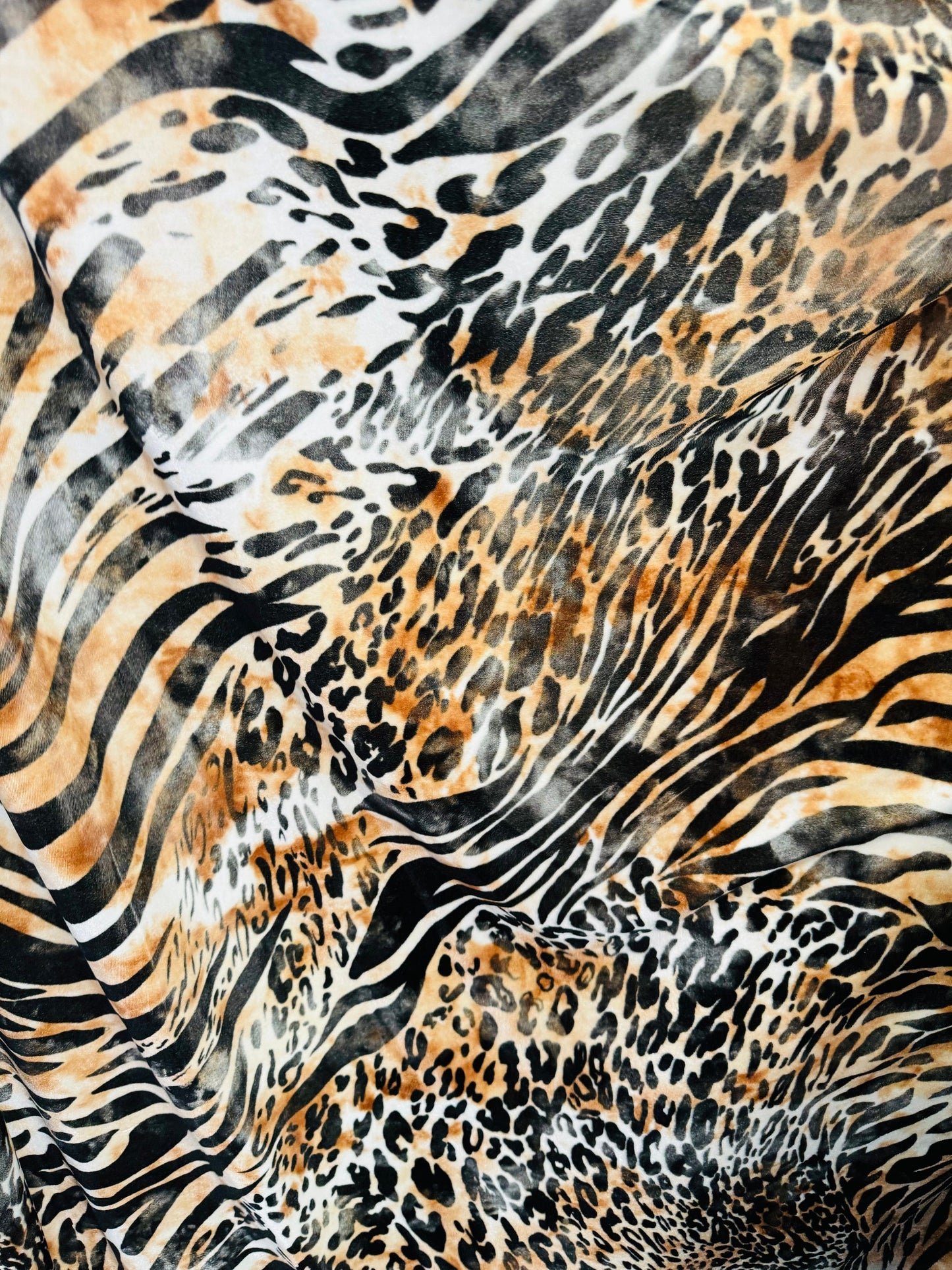 Wild Tiger design in great quality of stretch velvet 4-way 58/60” High quality fabrics by AlexLAFabrics