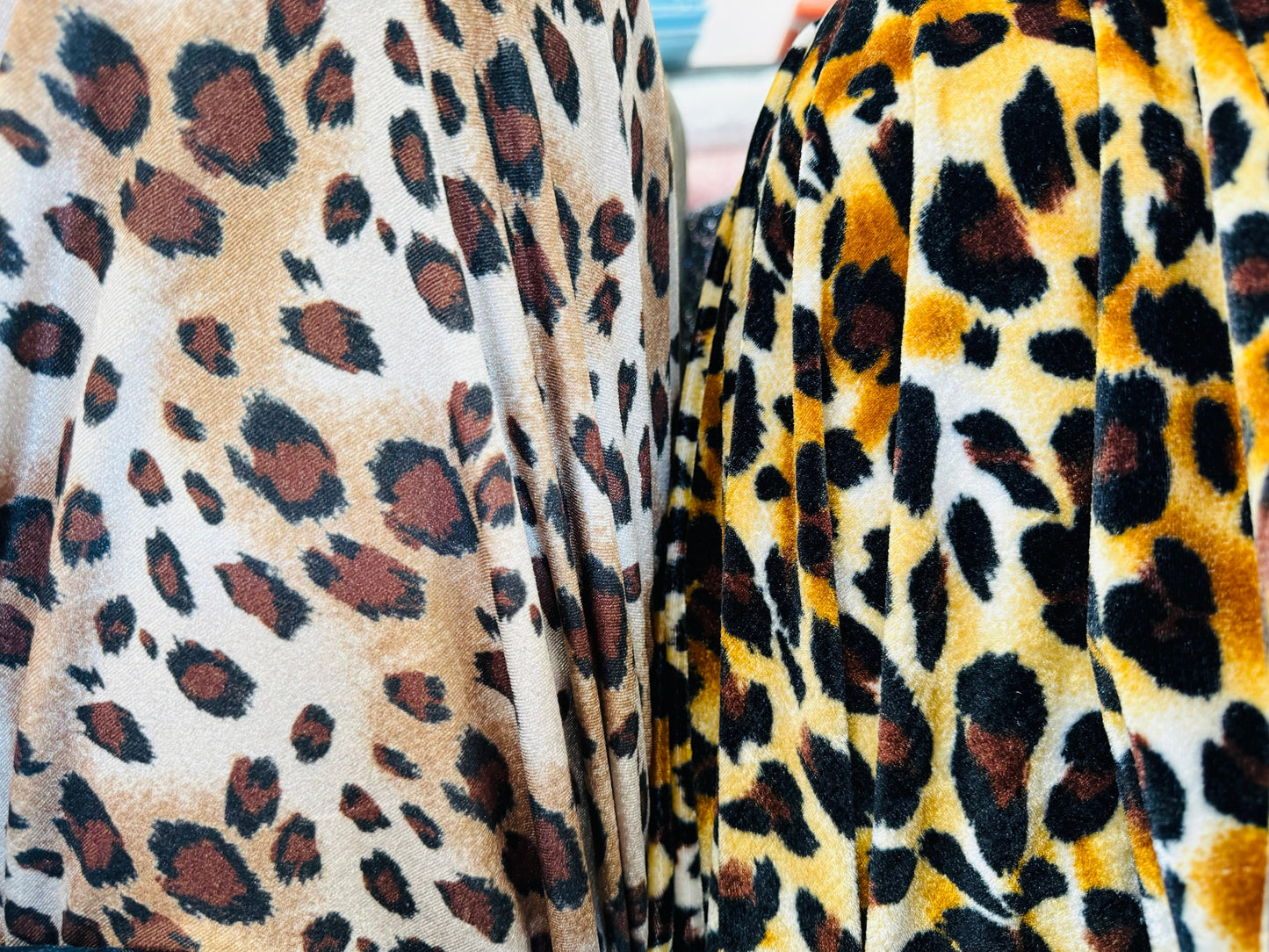 New Exotic animal print on great quality of stretch velvet 4-way stretch 58/60”