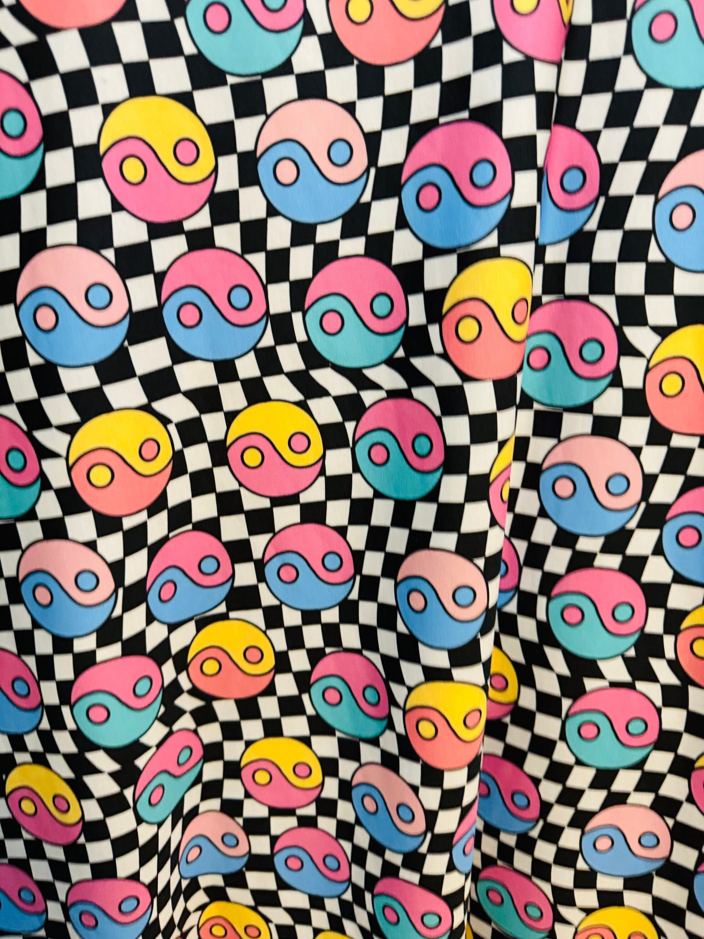 New checkerd design print on great quality of nylon spandex 4-way stretch 58/60”