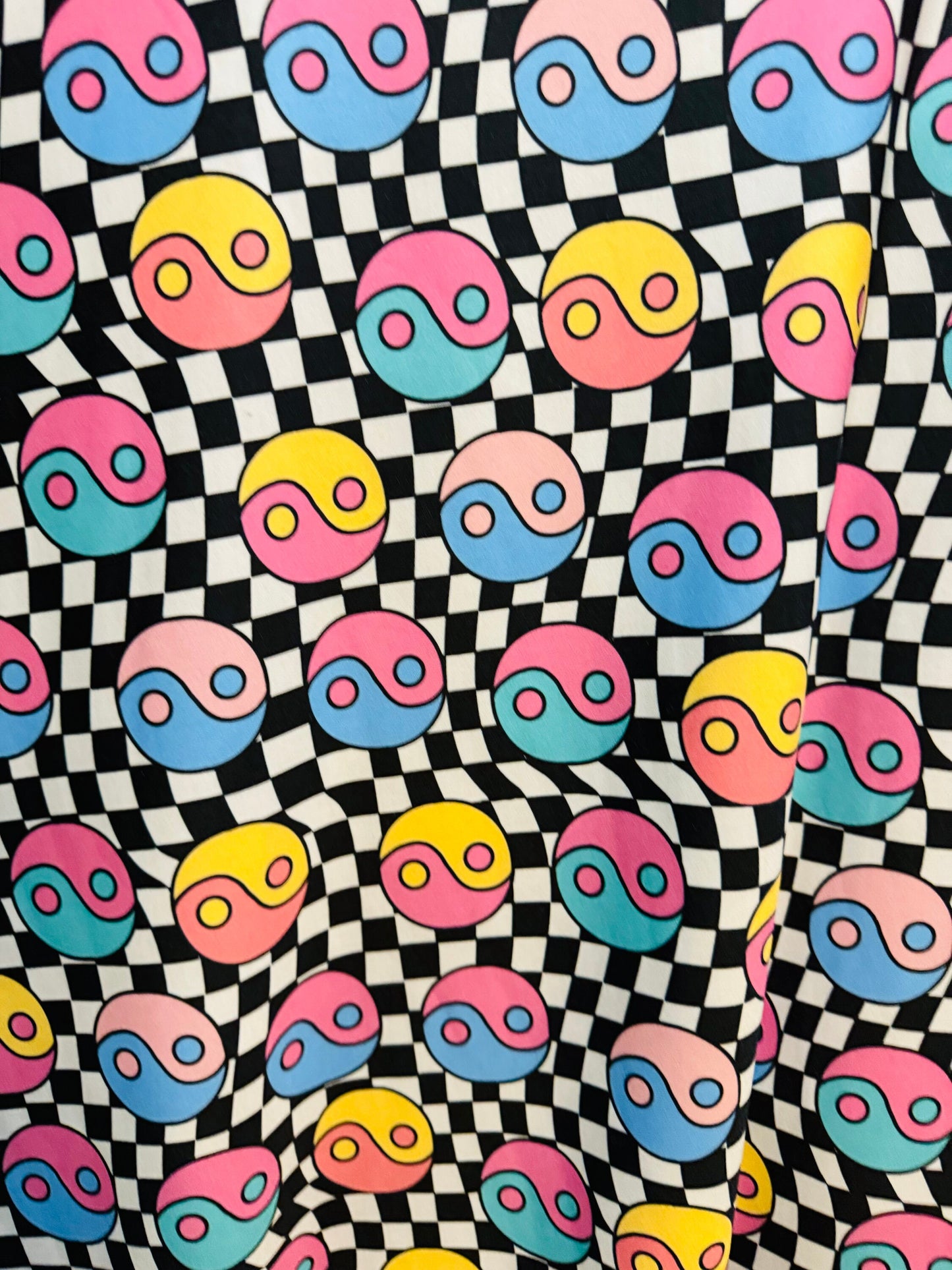 New checkerd design print on great quality of nylon spandex 4-way stretch 58/60”