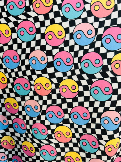 New checkerd design print on great quality of nylon spandex 4-way stretch 58/60”