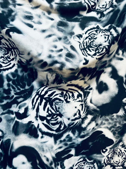 New Exotic Tiger design print on great quality of nylon spandex 4-way stretch 58/60”