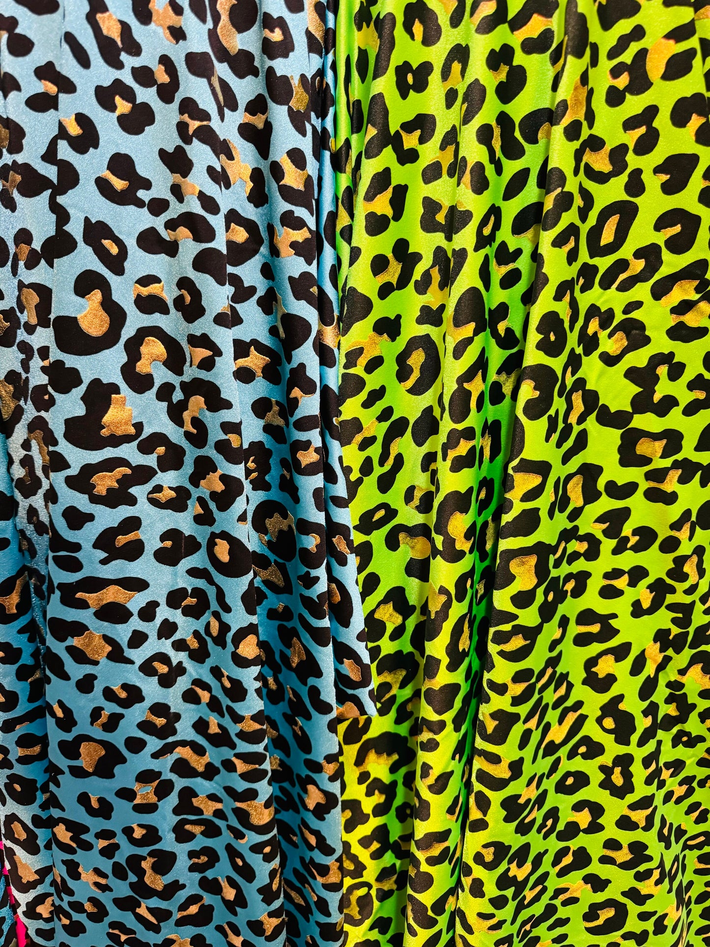 Leopard Exotic design metallic and non metallic nylon spandex 4-way stretch 58/60” High quality fabrics by AlexLAFabrics