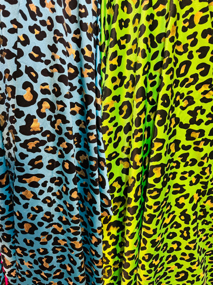 Leopard Exotic design metallic and non metallic nylon spandex 4-way stretch 58/60” High quality fabrics by AlexLAFabrics