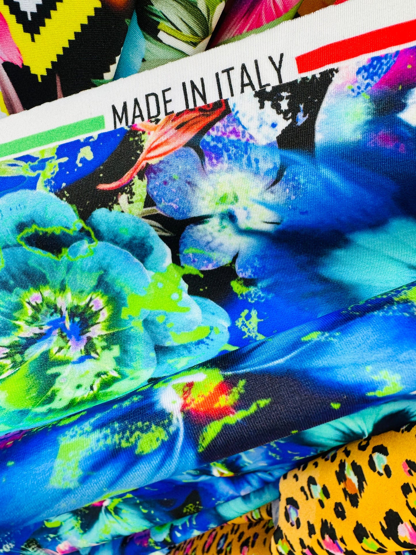 New Luxury floral design nylon spandex printed Italian quality 4-way stretch 58/60”