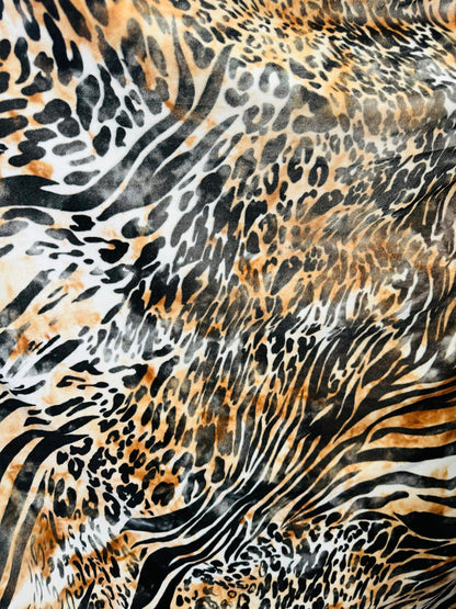 Wild Tiger design in great quality of stretch velvet 4-way 58/60” High quality fabrics by AlexLAFabrics