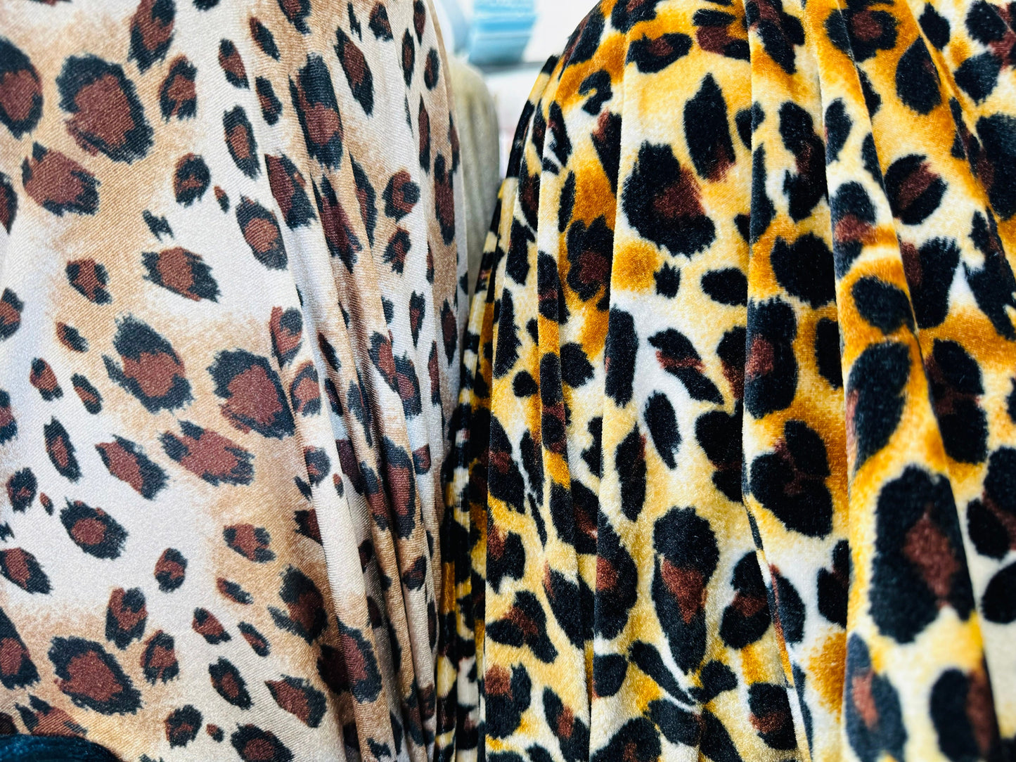 New Exotic animal print on great quality of stretch velvet 4-way stretch 58/60”