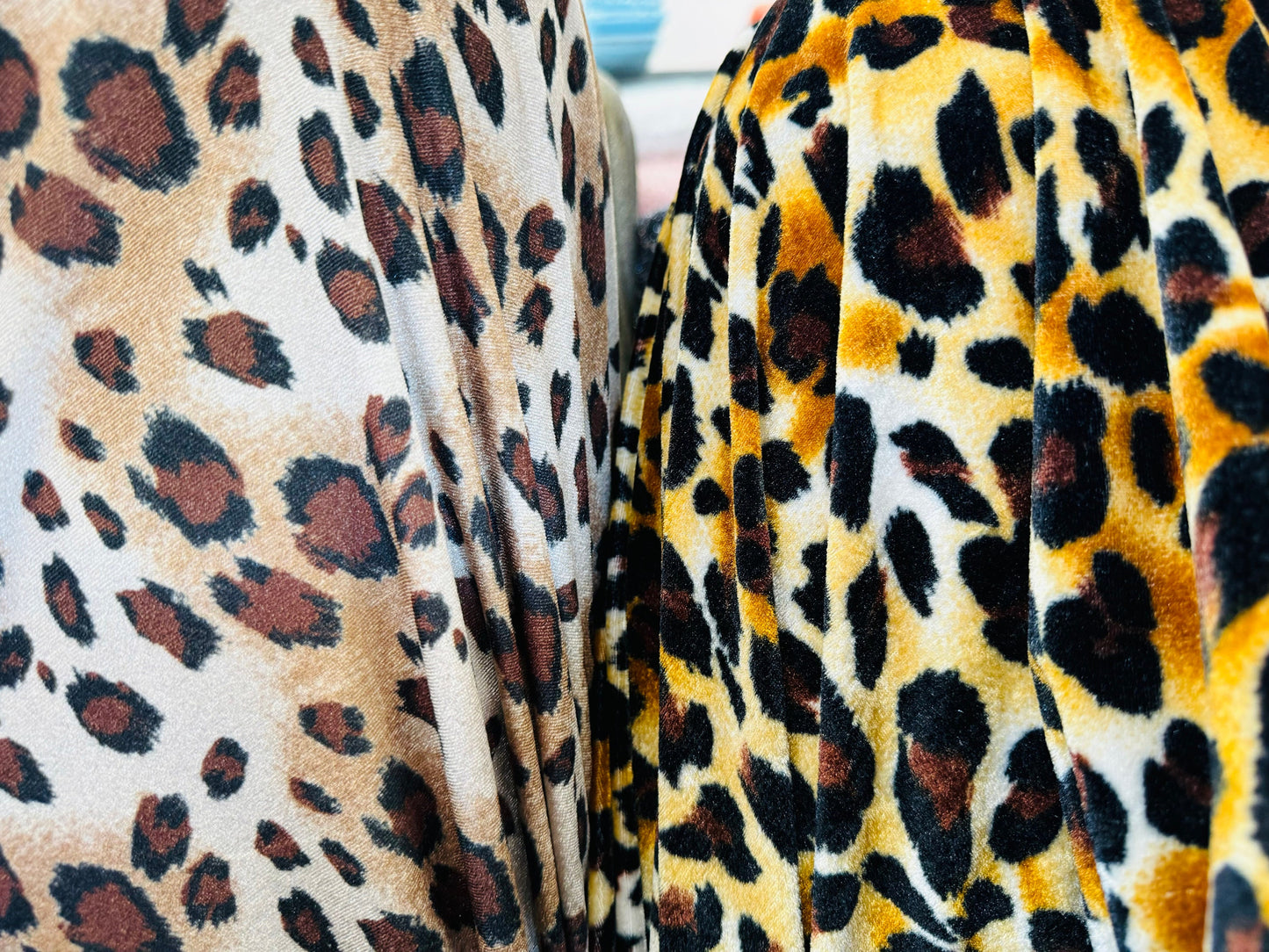 New Exotic animal print on great quality of stretch velvet 4-way stretch 58/60”