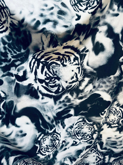 New Exotic Tiger design print on great quality of nylon spandex 4-way stretch 58/60”
