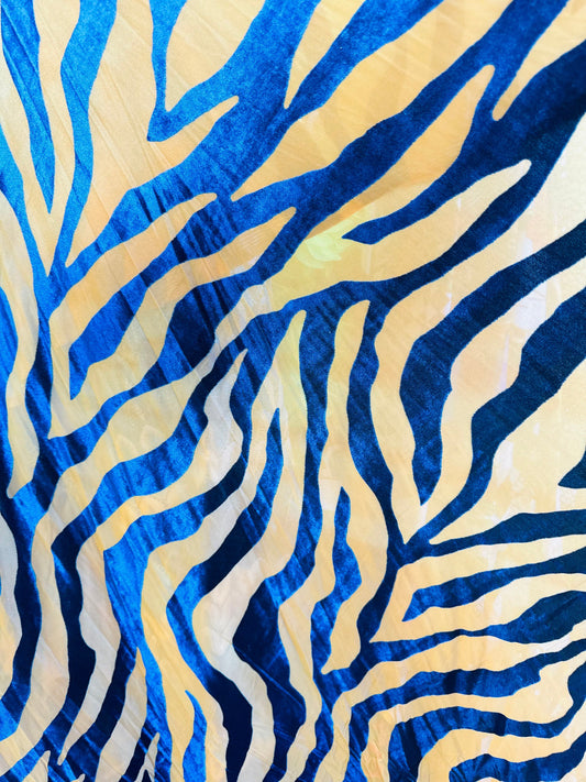 Luxury Tiger design on stretch Burnout velvet 4-way 58/60” Sold by the YD.