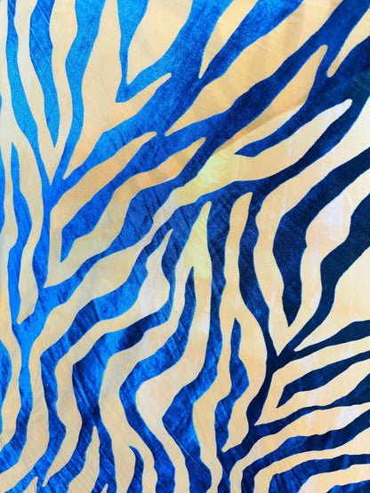 Luxury Tiger design on stretch Burnout velvet 4-way 58/60” Sold by the YD.