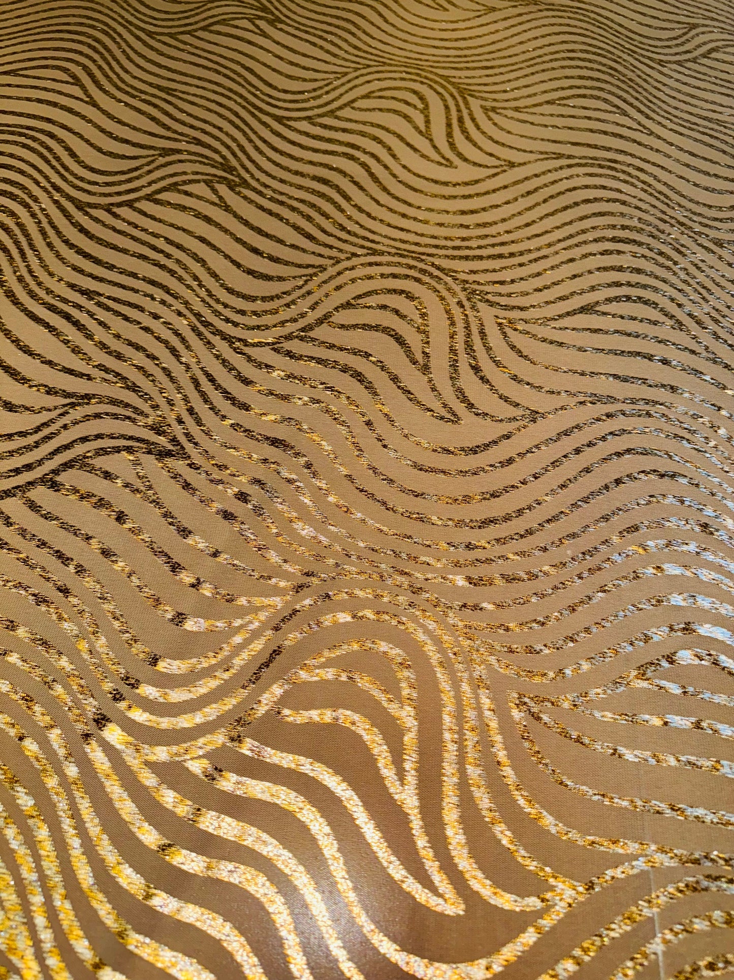 Tiger design metallic power mesh with foil 4-way stretch 58/60” High quality fabrics by AlexLAFabrics