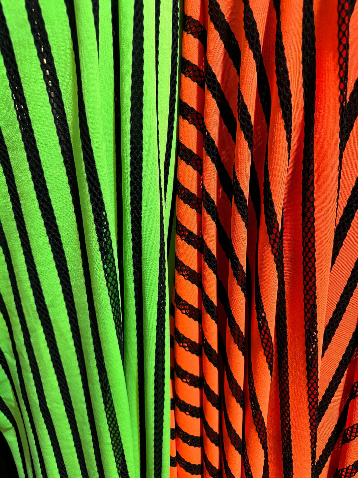 Striped design fishnet nylon spandex 4-way stretch 58/60” High quality fabrics by AlexLAFabrics