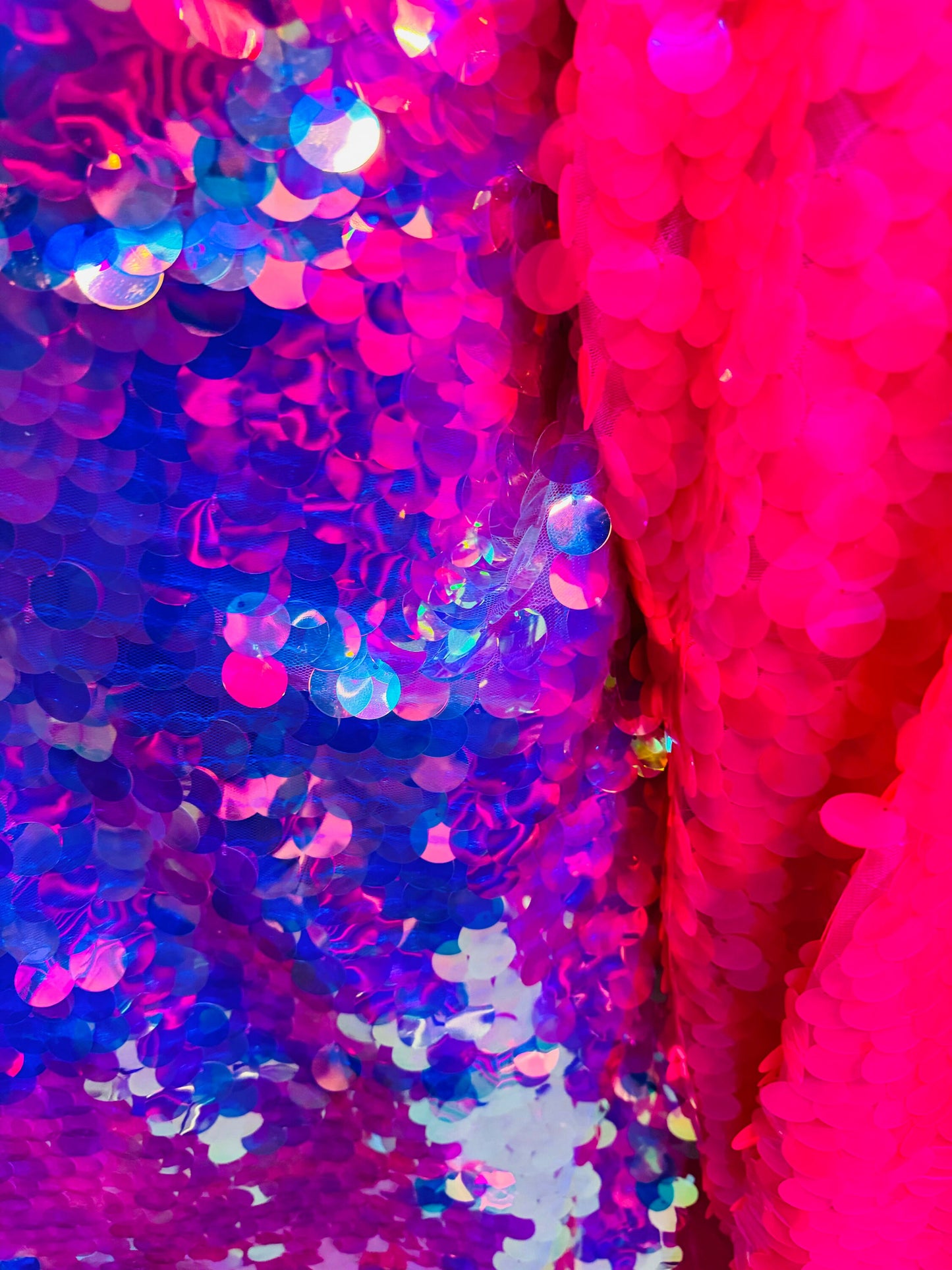Deluxe Paillette Iridescent sequins Neon colors embroidered on stretch mesh 2-way stretch 55/57” High quality fabrics by AlexLAFabrics