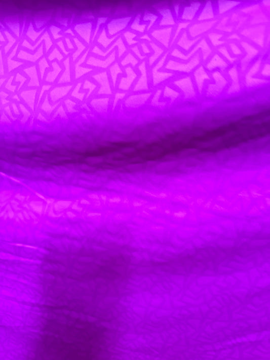 Embossed abstract geometric design nylon spandex magenta 4-way stretch 58/60” High quality fabrics by AlexLAFabrics