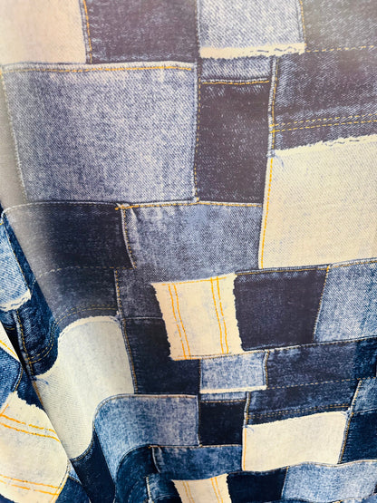 New Denim design print on great quality of power mesh 4-way stretch 58/60”