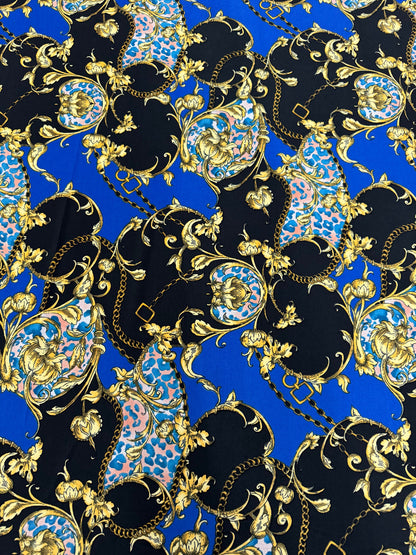 New modern Fashion design print on poly Spandex light weight 4-way stretch 58/60”