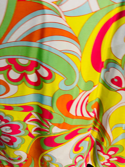 New Multipastel floral design print on great quality of poly spandex light weight 4-way stretch 58/60”