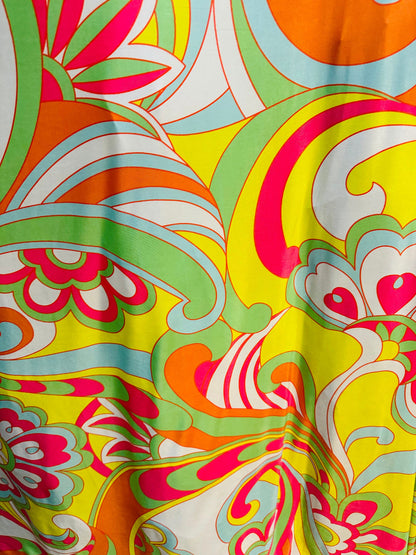 New Multipastel floral design print on great quality of poly spandex light weight 4-way stretch 58/60”