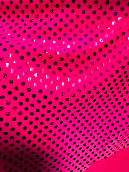 New Hologram Trans sequins on spandex base 4-way stretch 58/60” High quality fabrics by AlexLAFabrics