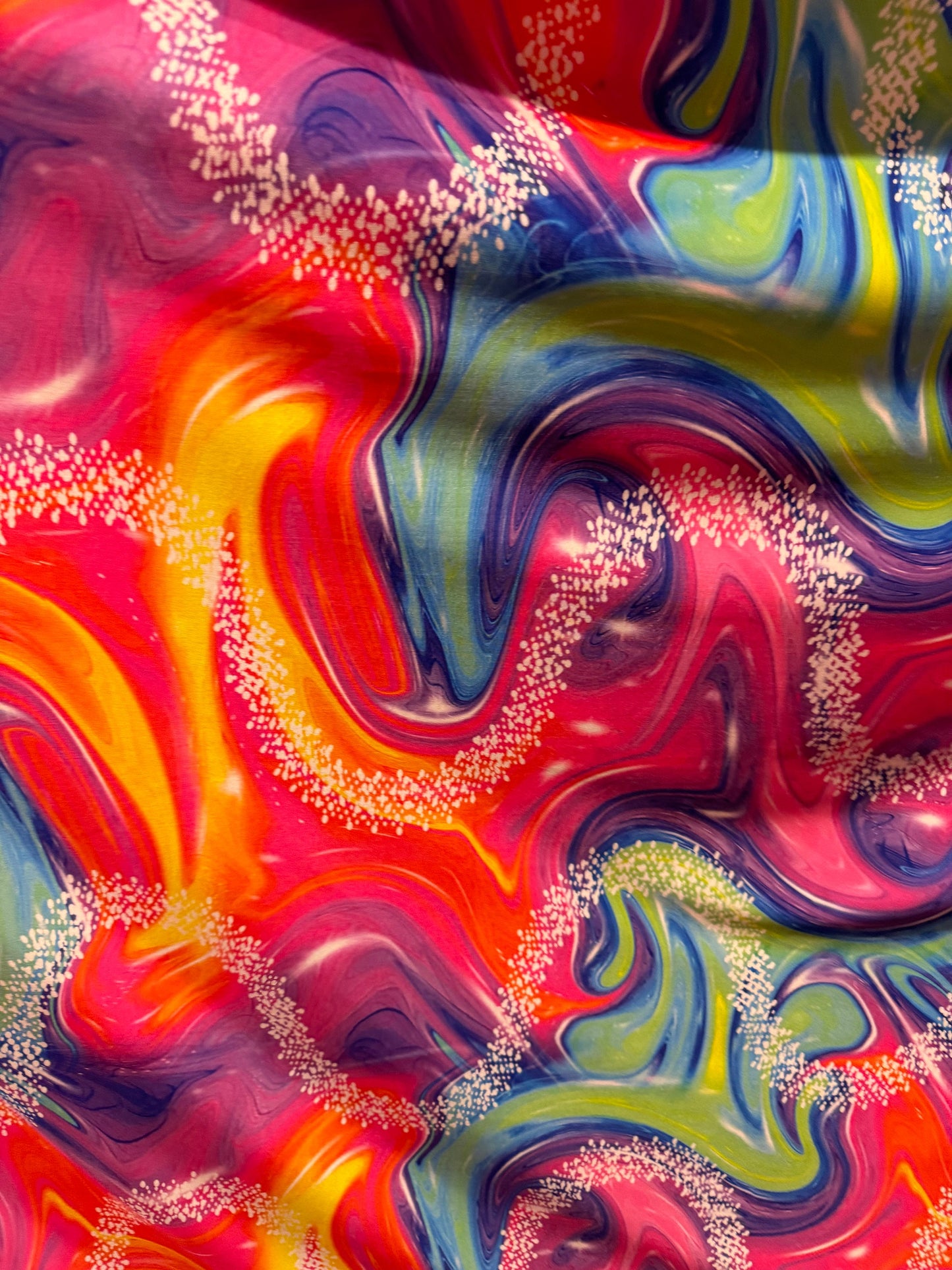 New modern abstract desk multicolor print on great quality of nylon spandex 4-way stretch 58/60”