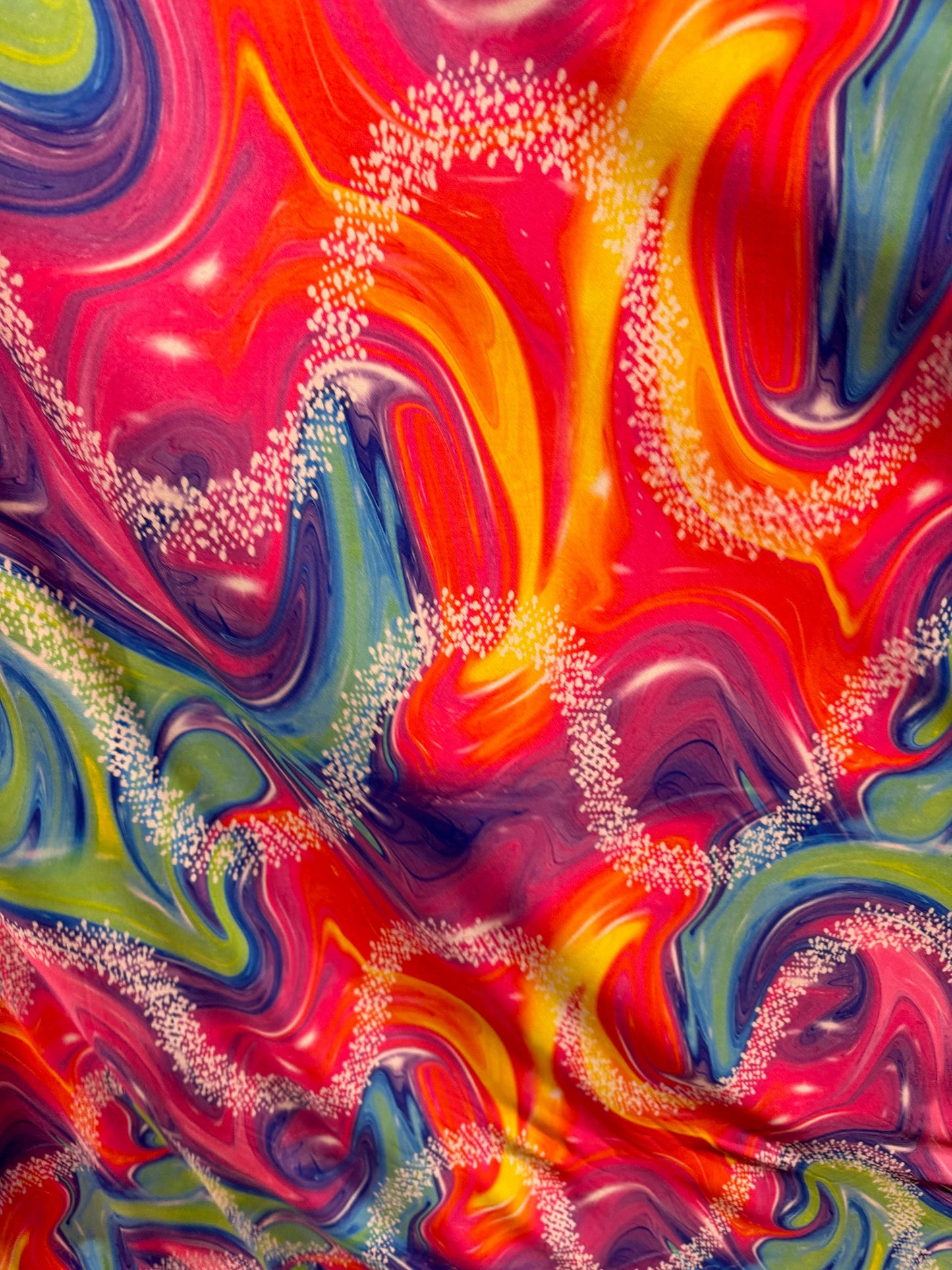 New modern abstract desk multicolor print on great quality of nylon spandex 4-way stretch 58/60”