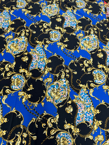 New modern Fashion design print on poly Spandex light weight 4-way stretch 58/60”