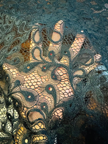 New paisley stretch lace 4-way stretch 58/60” High quality fabrics by AlexLAFabrics