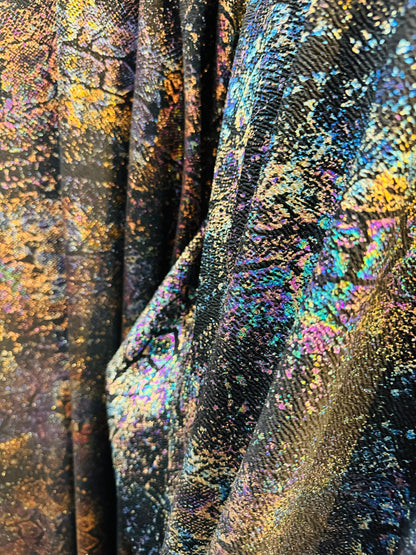 New Iridescent snake skin design on poly spandex 2-way stretch 58/60” High quality fabrics by AlexLAFabrics