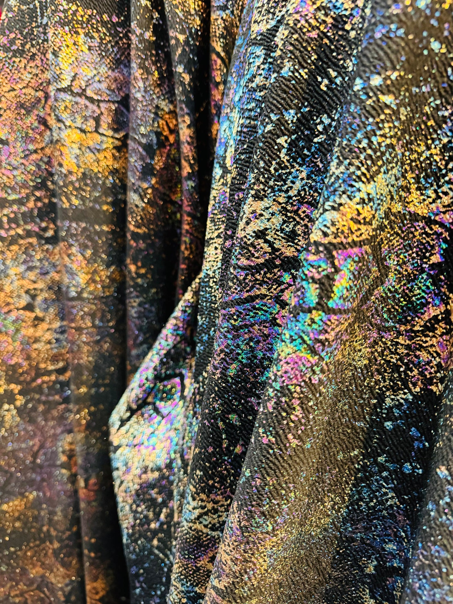 New Iridescent snake skin design on poly spandex 2-way stretch 58/60” High quality fabrics by AlexLAFabrics