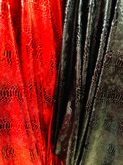 Luxury snake skin design metallic stretch velvet 4-way stretch 58/60” Sold by the YD. Ships worldwide from LA
