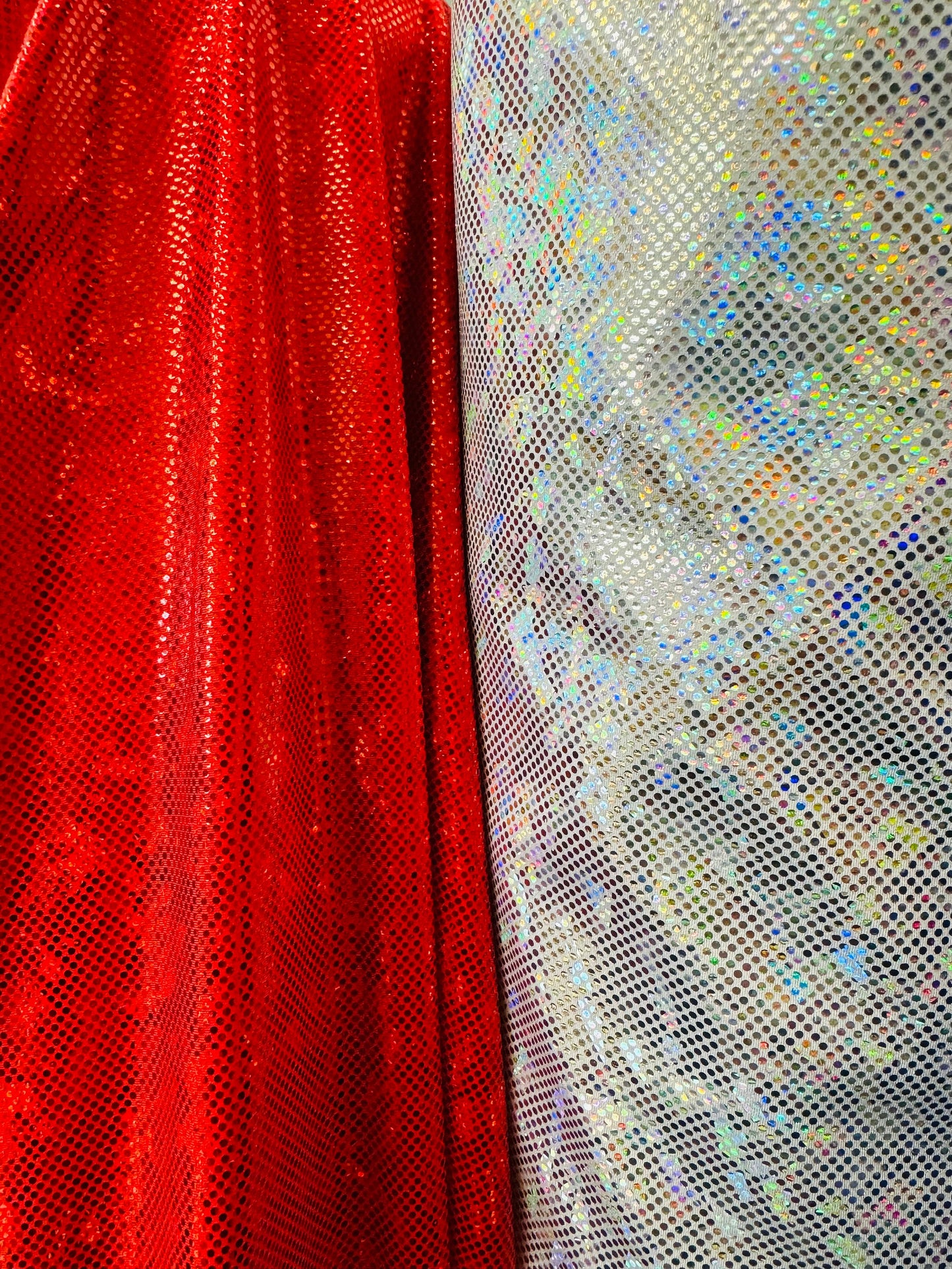 Shattered glass design hologram metallic nylon spandex 4-way stretch best quality in the market 58/60”