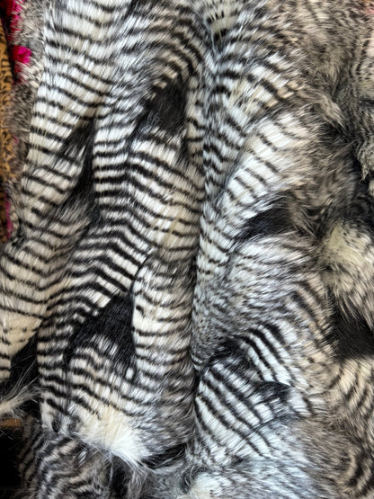 Luxury Faux Fur Owl feathers design high quality Sold by the YD and 1/2 yd Ships worldwide from Los Angeles California USA