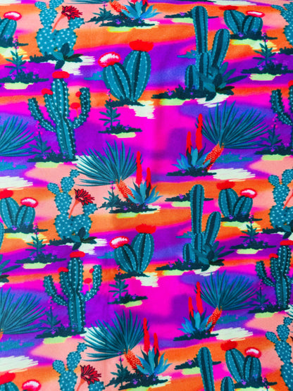 Cactus Deluxe design multicolor print on great quality of nylon spandex 4-way stretch 58/60”