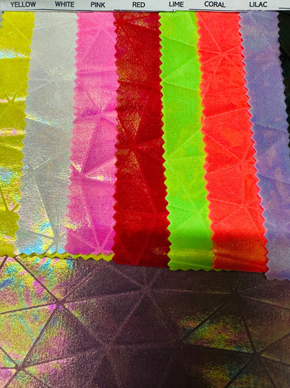 New shattered glass design with bohemian ilusión foil nylon spandex 4-way stretch 58/60” High quality fabrics by AlexLAFabrics