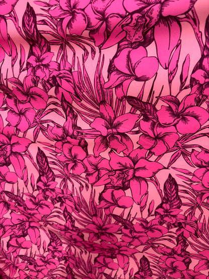 New flower design print on great quality of nylon spandex 4-way stretch 58/60”