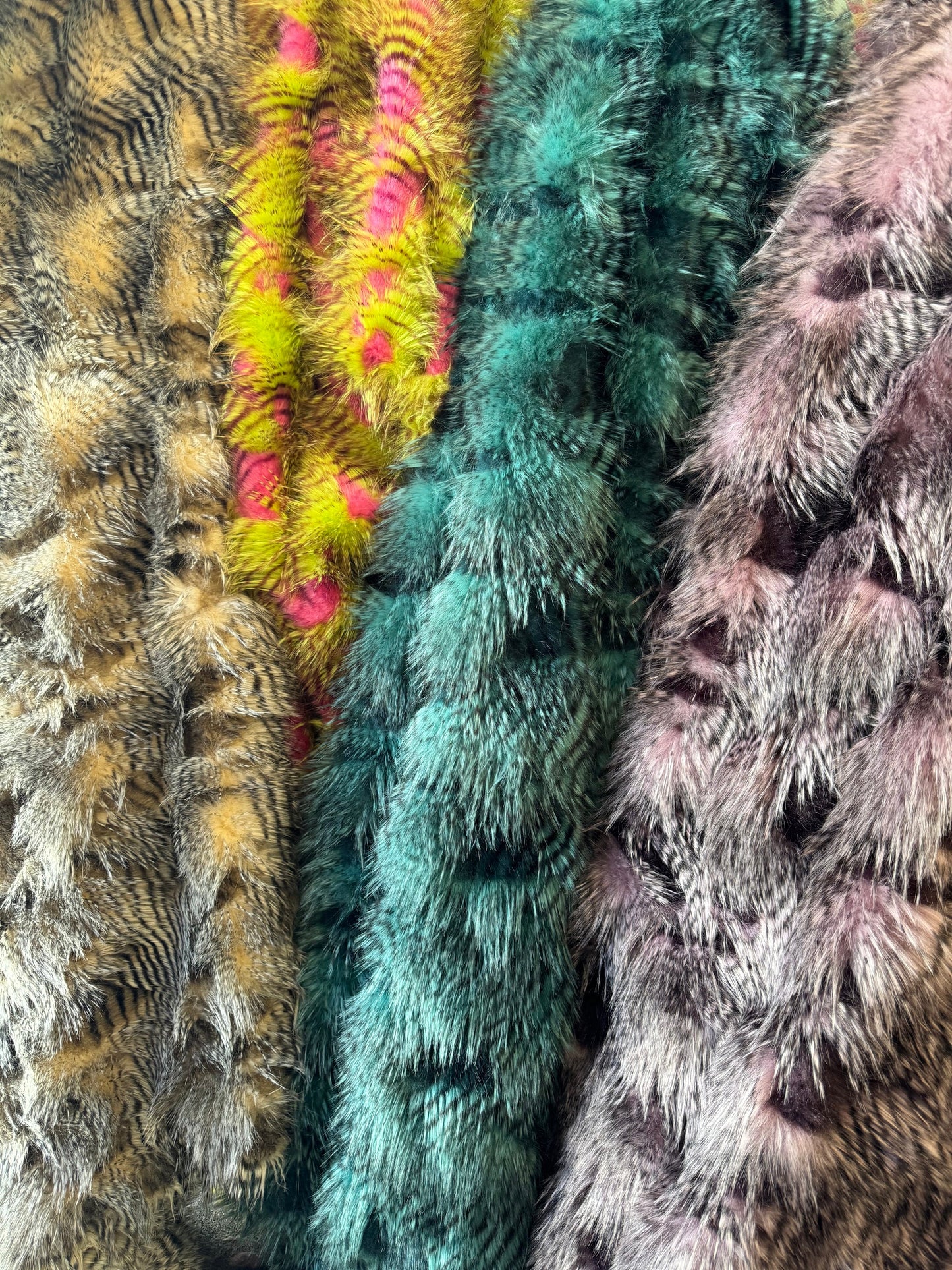 Luxury Faux Fur Owl feathers design high quality Sold by the YD and 1/2 yd Ships worldwide from Los Angeles California USA