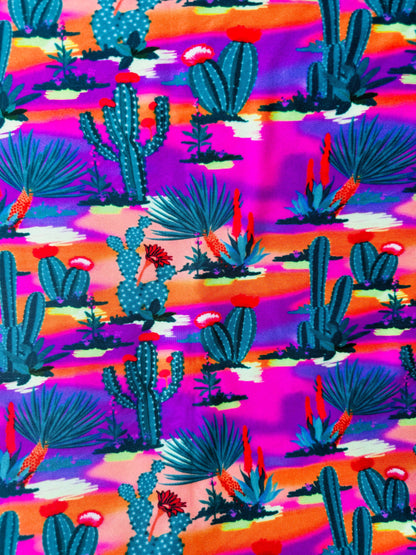 Cactus Deluxe design multicolor print on great quality of nylon spandex 4-way stretch 58/60”