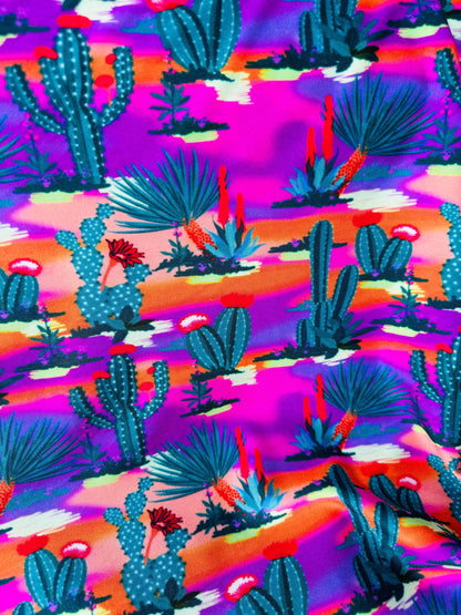 Cactus Deluxe design multicolor print on great quality of nylon spandex 4-way stretch 58/60”