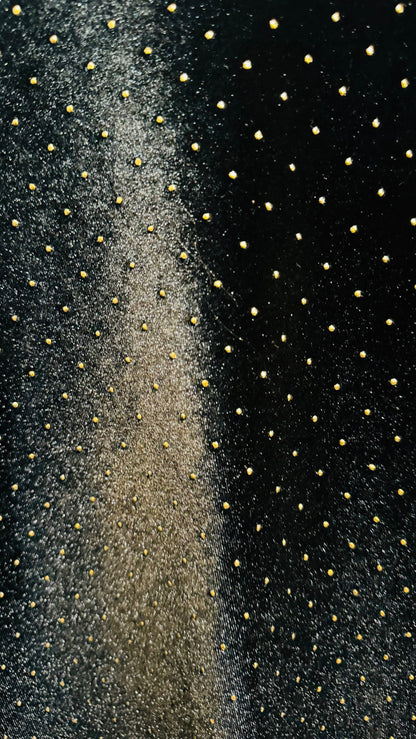 Luxury Gladiator stretch velvet with metallic dots 4-way stretch 58/60” Sold by the YD. Ships Worldwide from Los Angeles California USA