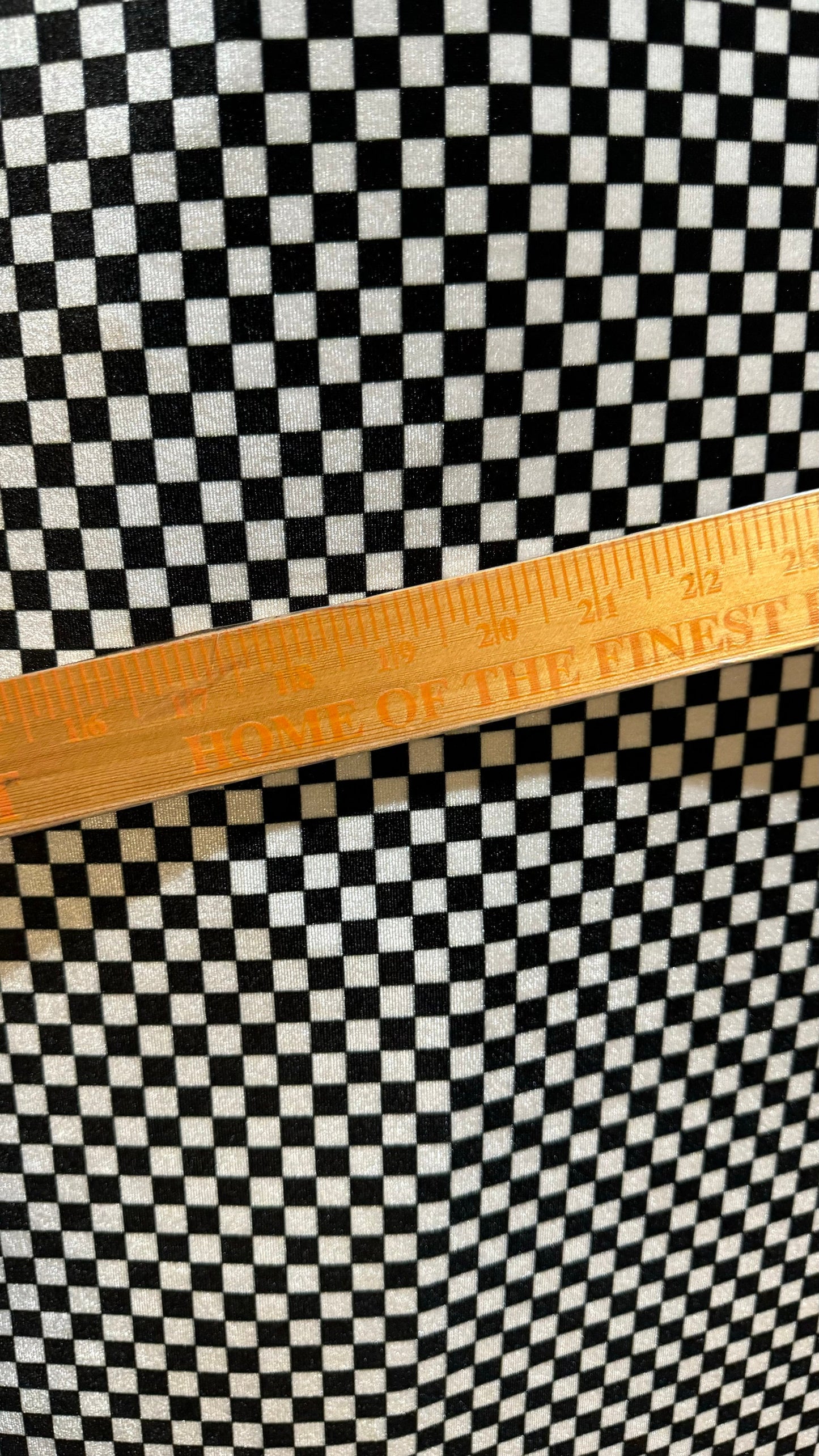 Small checkered design on stretch velvet 4-way 58/60” High quality fabrics by AlexLAFabrics