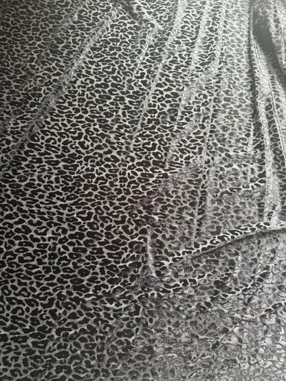 Cheetah exotic design on burnout stretch velvet 4-way stretch 58/60” High quality fabrics by AlexLAFabrics