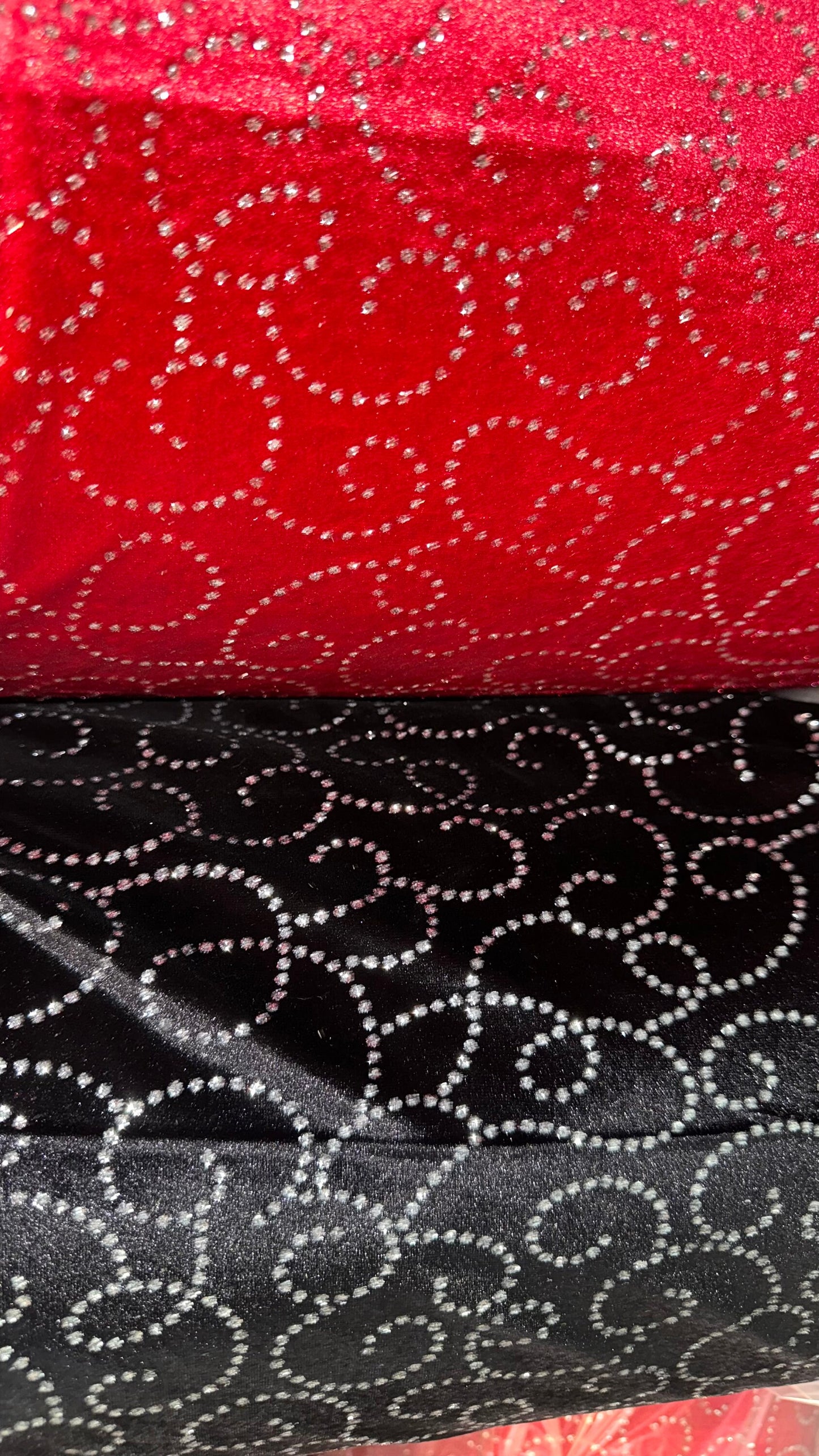 New swirl abstract design stretch velvet with glitter 4-way stretch 420Gsm 58/60” High quality fabrics by AlexLAFabrics