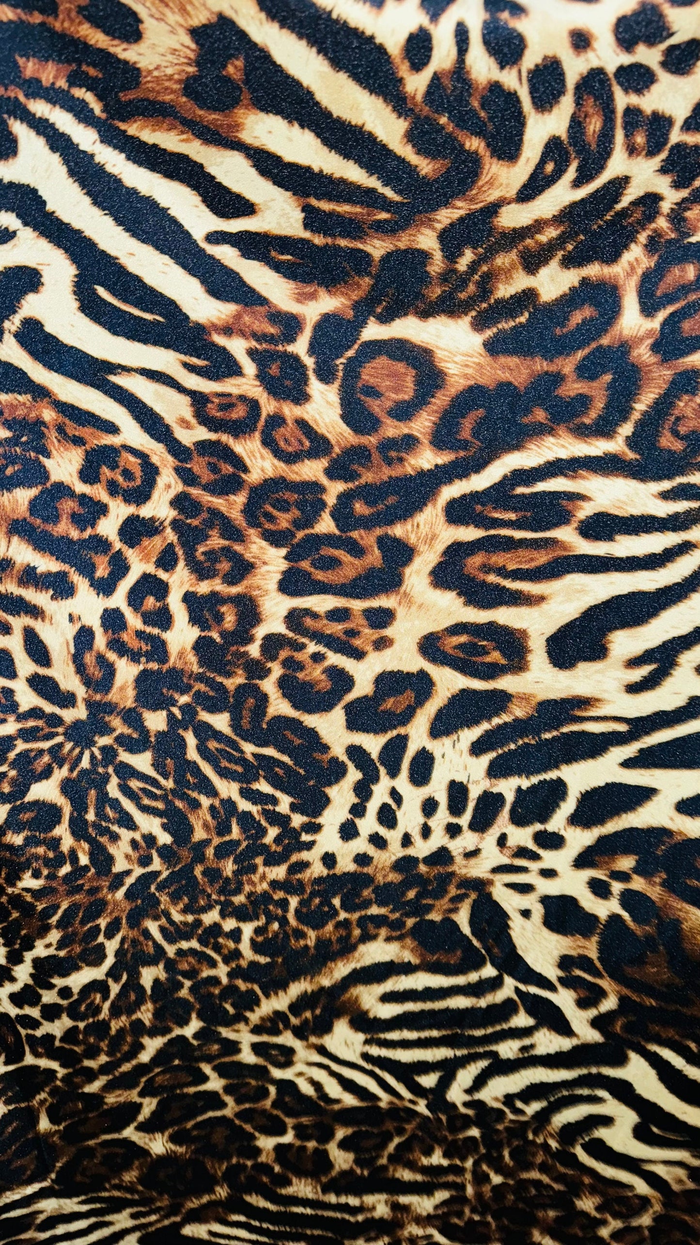 Safari Leopard design print on best quality of nylon spandex 4-way stretch 58/60” High quality fabrics by AlexLAFabrics