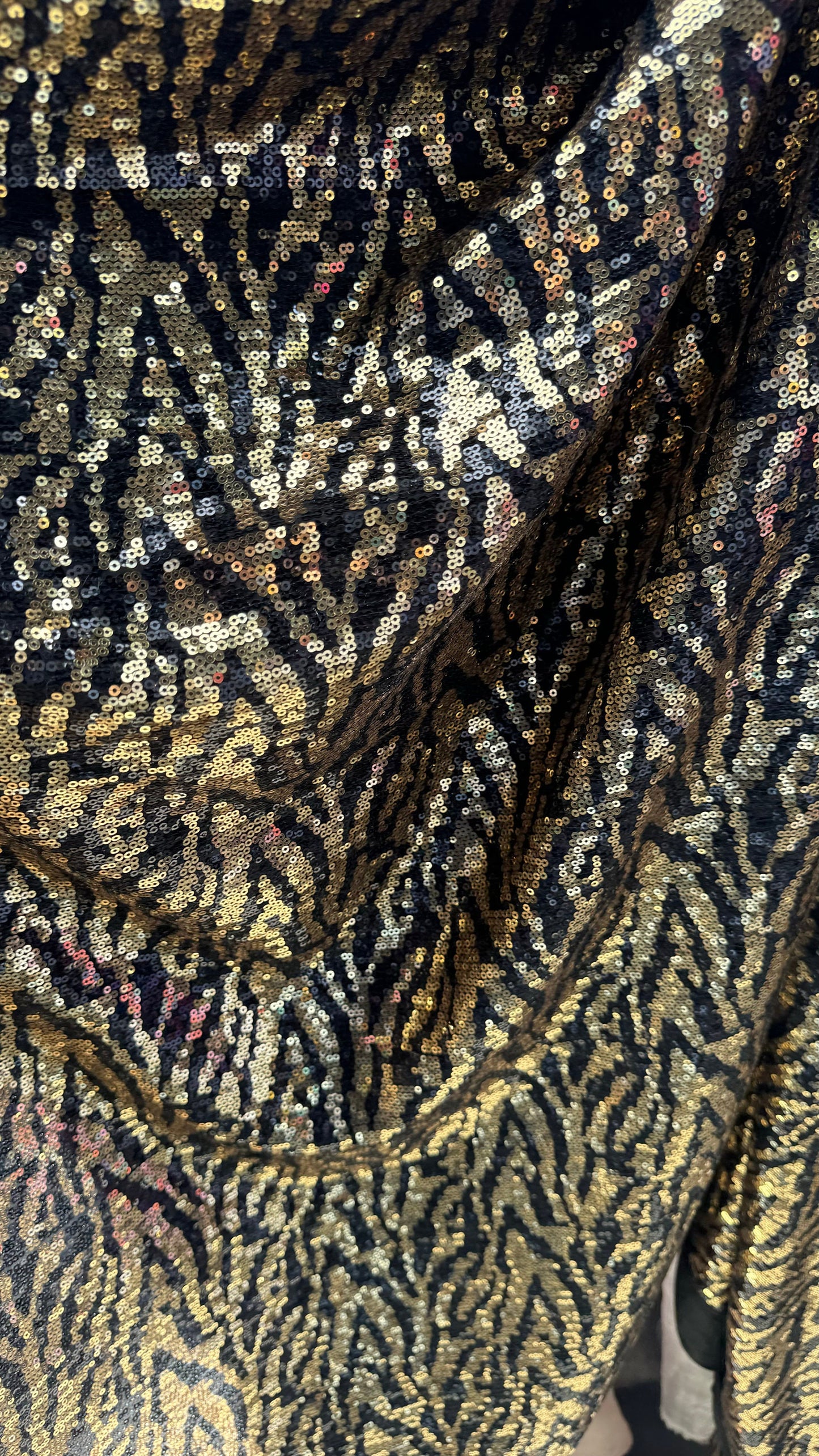 New Zebra design on spandex sequins 2way stretch 55/57” High Quality fabrics by AlexLAFabrics