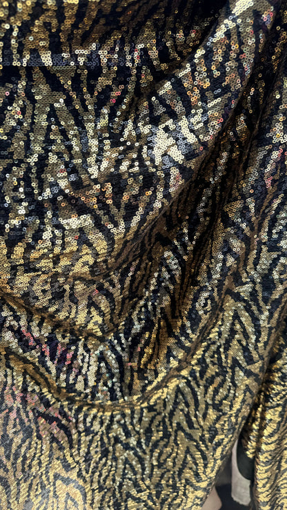 New Zebra design on spandex sequins 2way stretch 55/57” High Quality fabrics by AlexLAFabrics